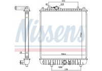 Radiator, engine cooling 630787 Nissens