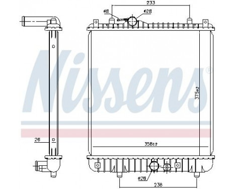 Radiator, engine cooling 630787 Nissens