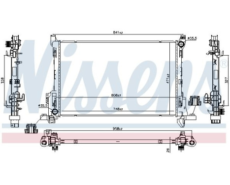 Radiator, engine cooling 630793 Nissens, Image 5
