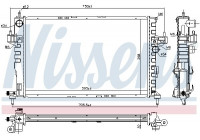 Radiator, engine cooling 630802 Nissens