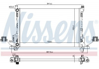 Radiator, engine cooling 630803 Nissens