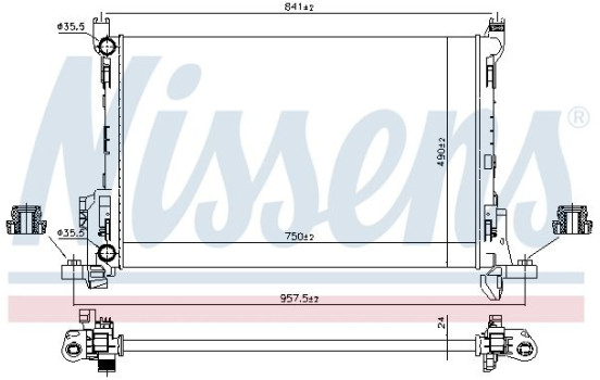 Radiator, engine cooling 630803 Nissens