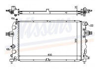 Radiator, engine cooling 63111A Nissens