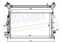 Radiator, engine cooling 63113A Nissens