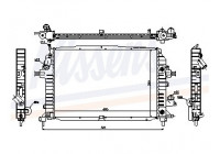 Radiator, engine cooling 63115A Nissens