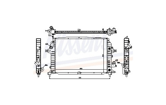Radiator, engine cooling 63115A Nissens