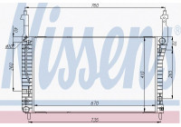 Radiator, engine cooling 63119 Nissens