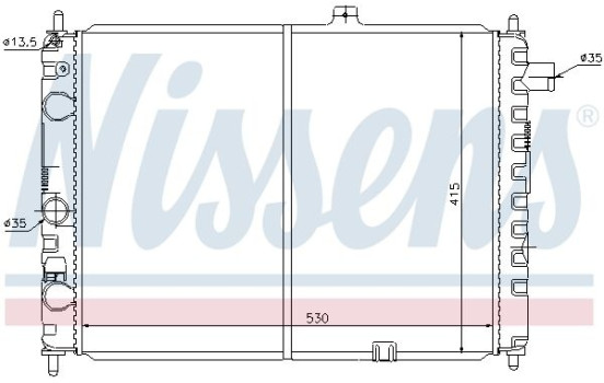 Radiator, engine cooling 63170 Nissens