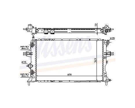 Radiator, engine cooling 63247A Nissens