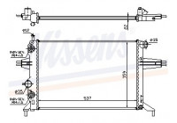 Radiator, engine cooling 632481 Nissens