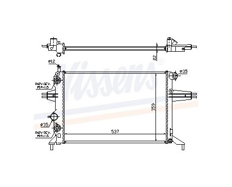 Radiator, engine cooling 63248A Nissens