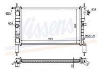 Radiator, engine cooling 632761 Nissens