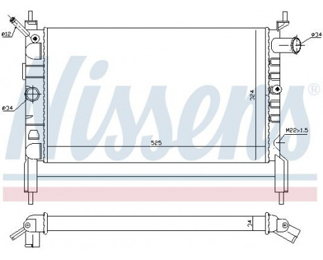 Radiator, engine cooling 632761 Nissens, Image 2