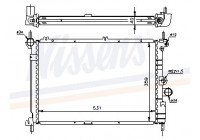 Radiator, engine cooling 63278A Nissens