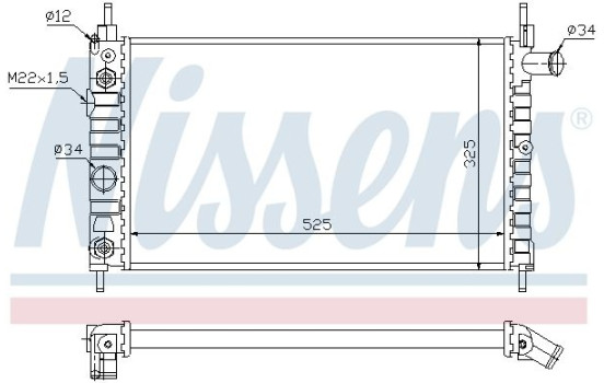 Radiator, engine cooling 63282 Nissens