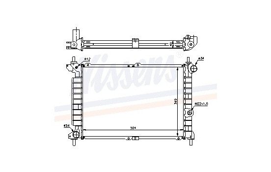 Radiator, engine cooling 63291A Nissens