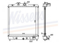 Radiator, engine cooling 63309A Nissens