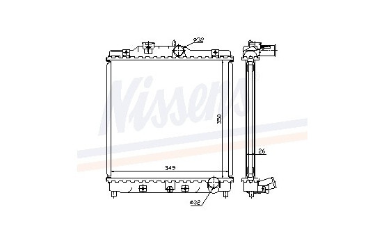 Radiator, engine cooling 63312 Nissens