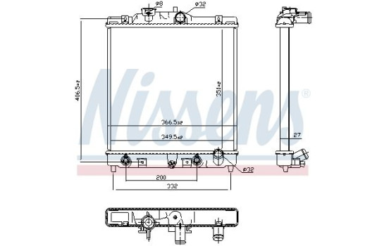 Radiator, engine cooling 63340 Nissens, Image 2