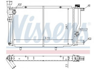 Radiator, engine cooling 63425 Nissens
