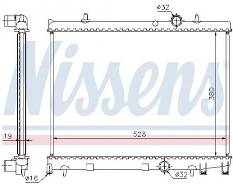 Radiator, engine cooling 63504 Nissens