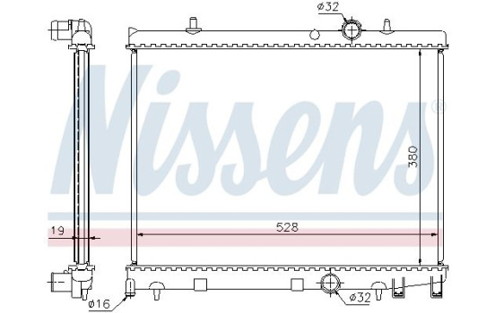 Radiator, engine cooling 63504 Nissens