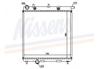 Radiator, engine cooling 63505 Nissens