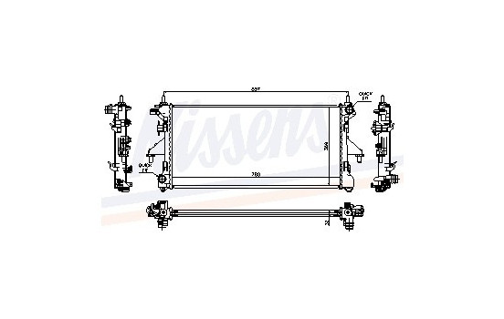 Radiator, engine cooling 63555A Nissens