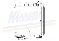 Radiator, engine cooling 63562 Nissens