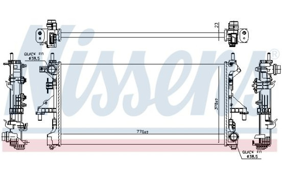 Radiator, engine cooling 63568 Nissens