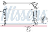 Radiator, engine cooling 63574A Nissens