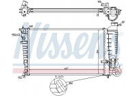 Radiator, engine cooling 63585A Nissens