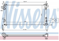Radiator, engine cooling 636004 Nissens