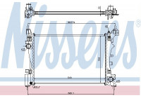 Radiator, engine cooling 636005 Nissens