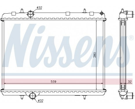 Radiator, engine cooling 636006 Nissens, Image 2