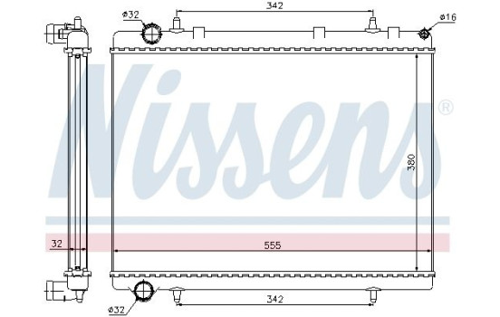 Radiator, engine cooling 63601 Nissens, Image 2