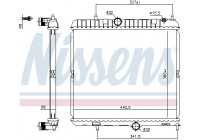 Radiator, engine cooling 636028 Nissens