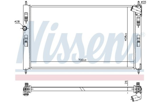 Radiator, engine cooling 636034 Nissens