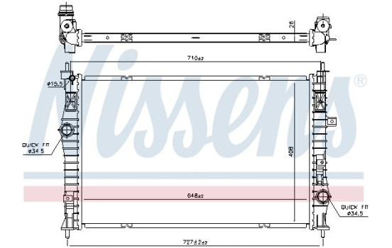 Radiator, engine cooling 636042 Nissens