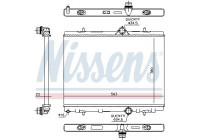 Radiator, engine cooling 636043 Nissens