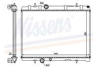 Radiator, engine cooling 63605A Nissens