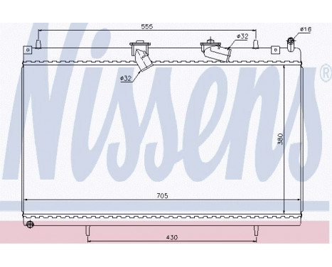 Radiator, engine cooling 63619 Nissens