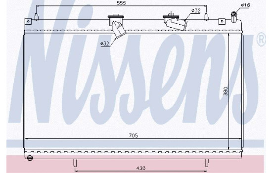 Radiator, engine cooling 63619 Nissens