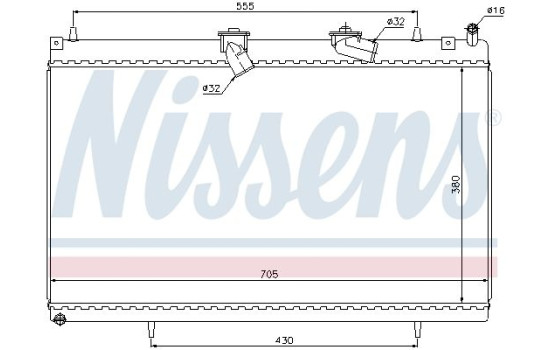 Radiator, engine cooling 63619 Nissens, Image 2