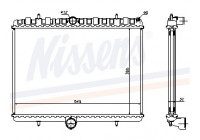 Radiator, engine cooling 63621A Nissens