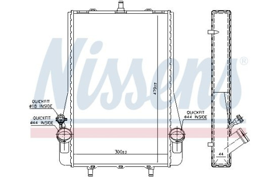 Radiator, engine cooling 63623 Nissens