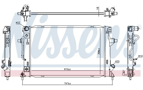 Radiator, engine cooling 636727 Nissens