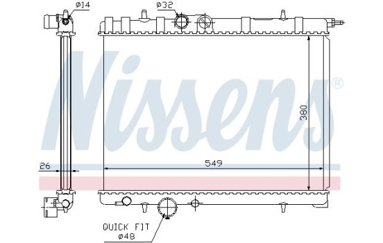Radiator, engine cooling 63697 Nissens, Image 2