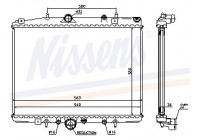 Radiator, engine cooling 63702 Nissens