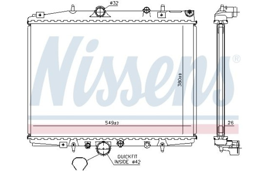 Radiator, engine cooling 63704A Nissens, Image 7